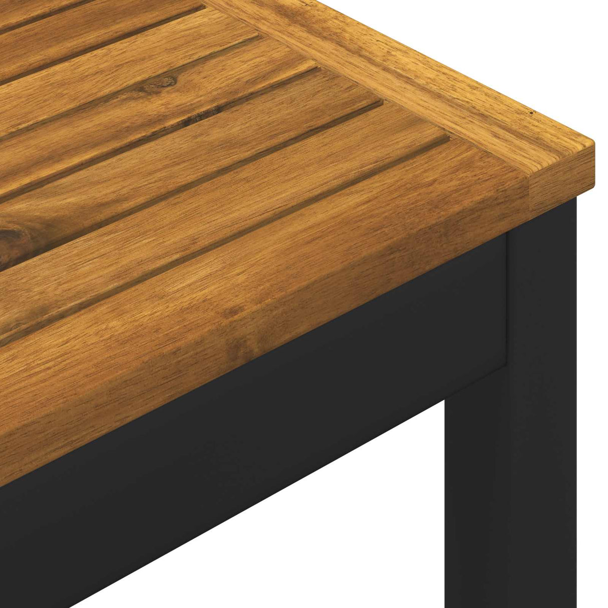 Garden Bar Table Natural and Black 141 x 80.5 x 105 cm