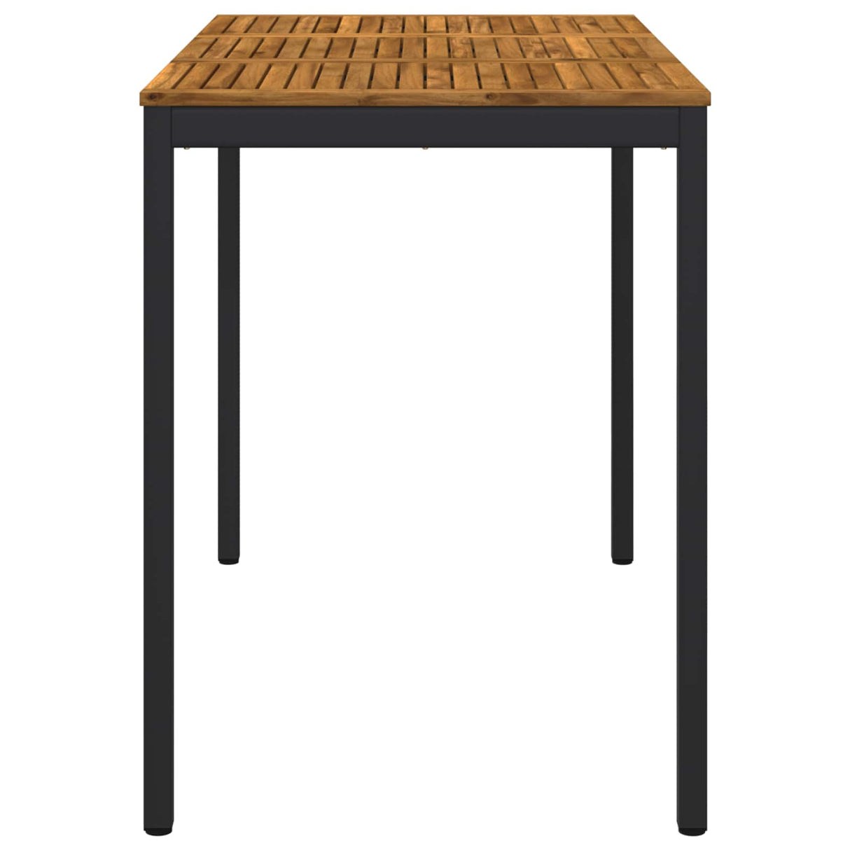 Garden Bar Table Natural and Black 141 x 80.5 x 105 cm