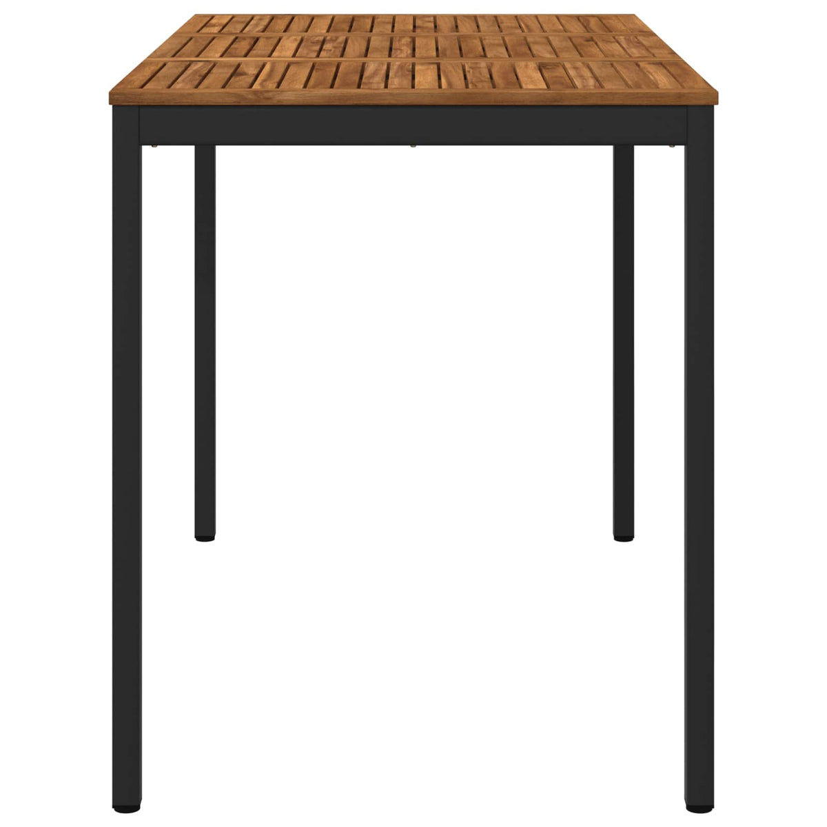 Garden Bar Table NAARDEN Natural and Black 147 x 88.5 x 105 cm