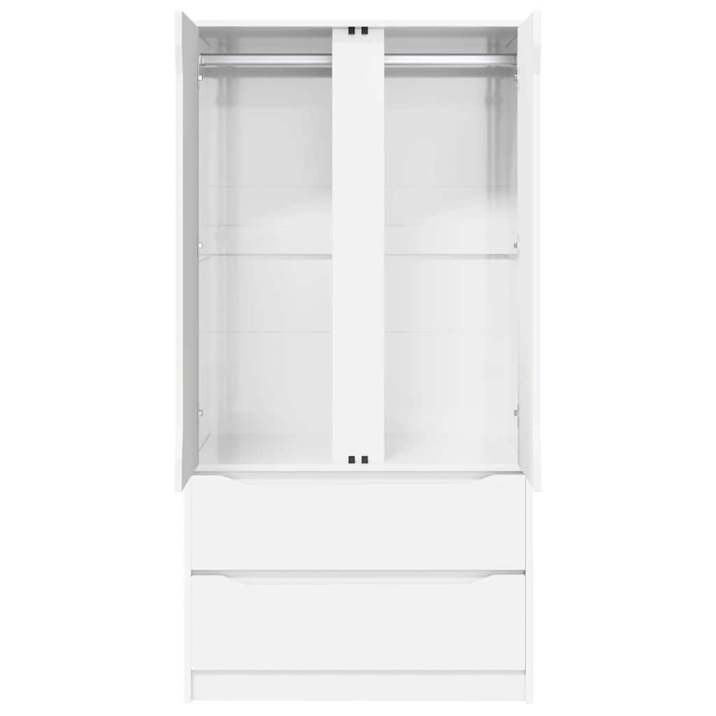 Bathroom Cabinet with Door High Gloss White 79.5 x 49 x 156 cm