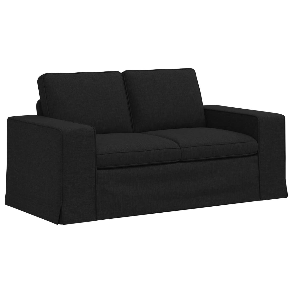 Sofa Set 2 pcs Black 162 x 80 x 82 cm Fabric