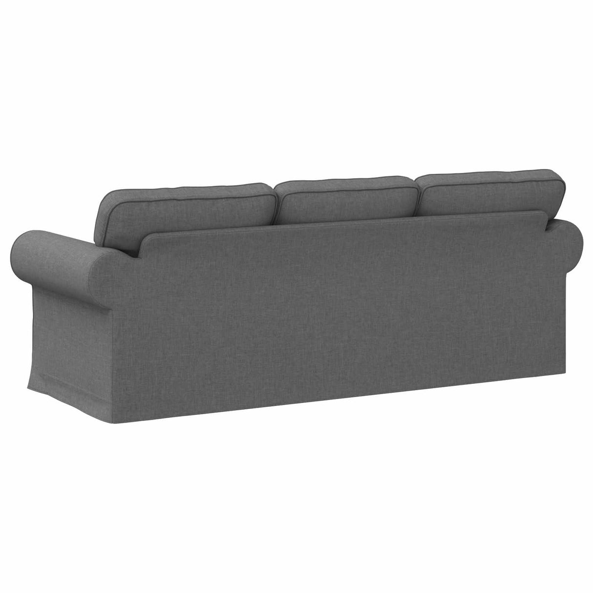 Sofa Dark Grey 215 x 82 x 80 cm Fabric