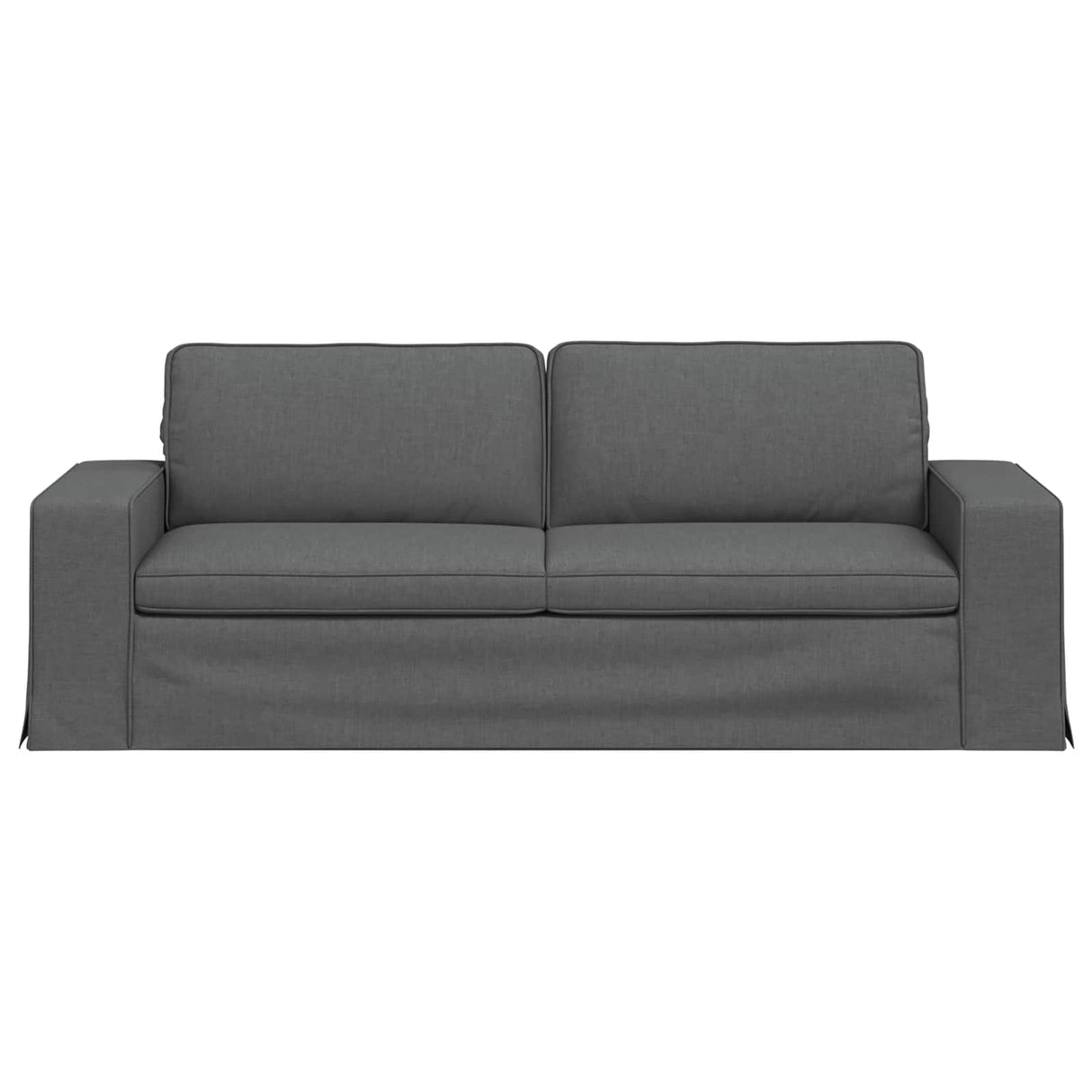 Sofa Dark Grey 222 x 80 x 82 cm Fabric