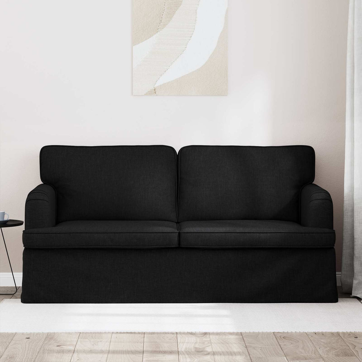 Sofa Black 142 x 80 x 85 cm Fabric