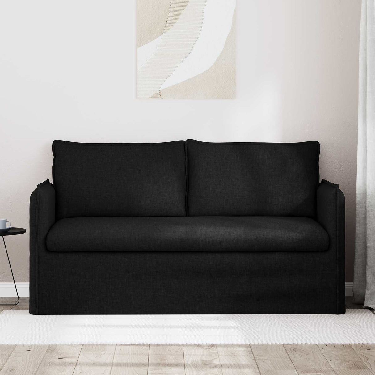 Sofa Black 156 x 82 x 85 cm Fabric