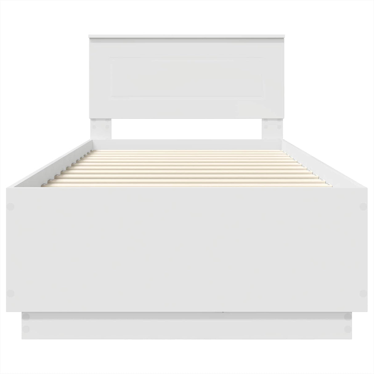 Bed Frame with Headboard White 90 x 190 cm Engineered Wood