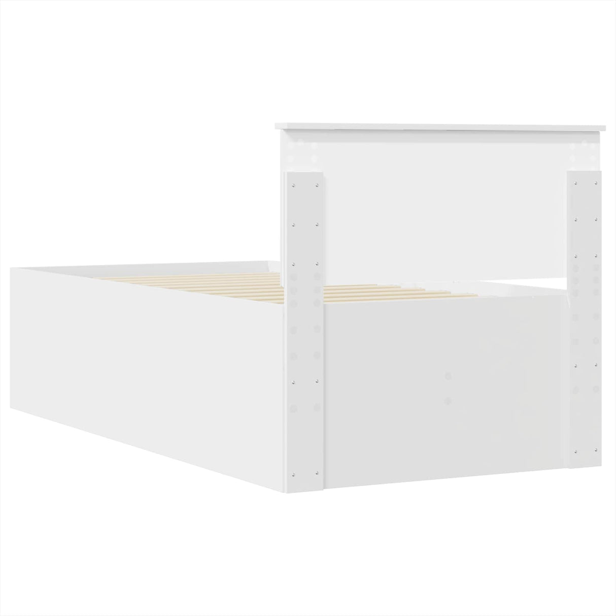 Daybed with Drawer White and Black 90 x 190 cm Engineered Wood