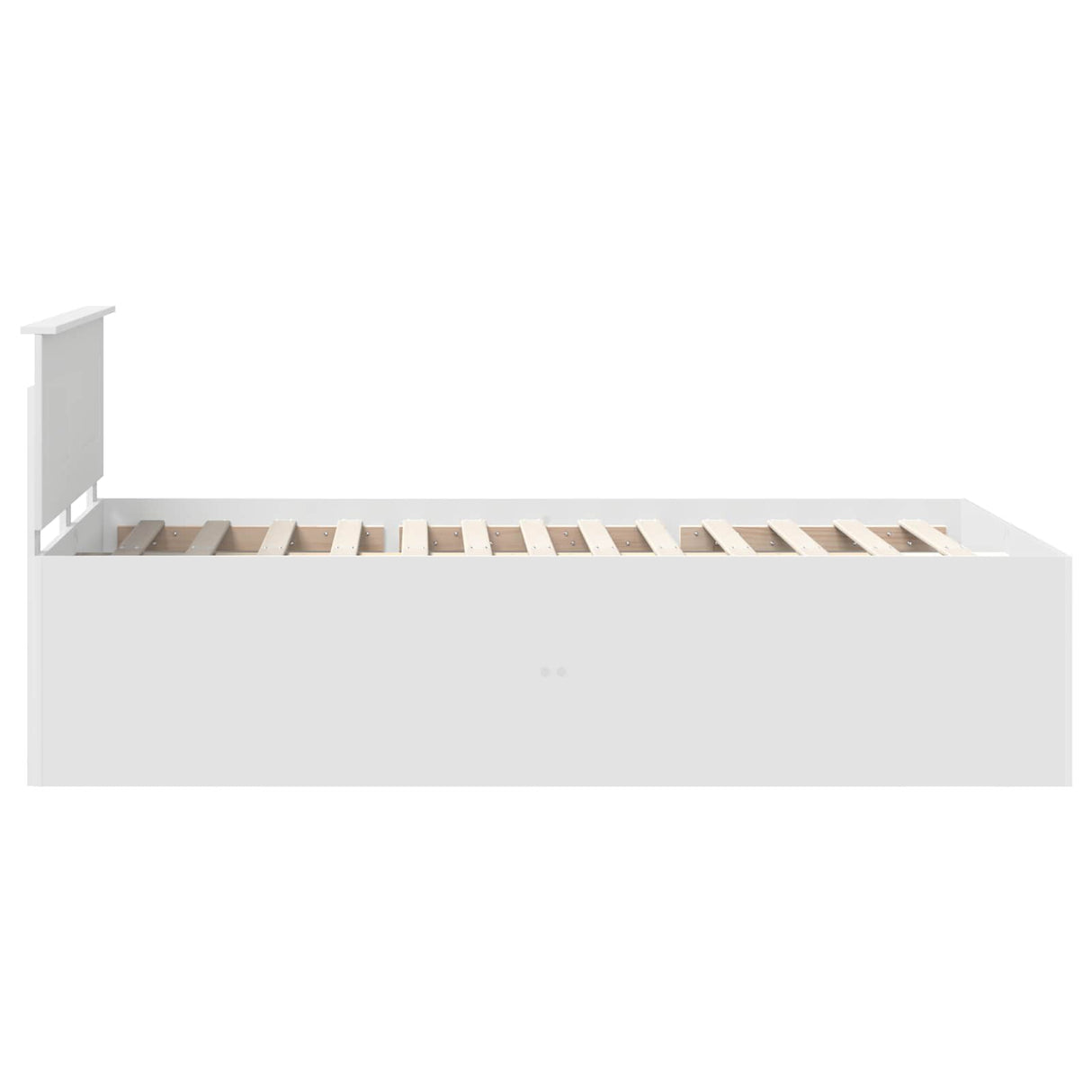 Bed Frame with Headboard White 135 x 190 cm Engineered Wood