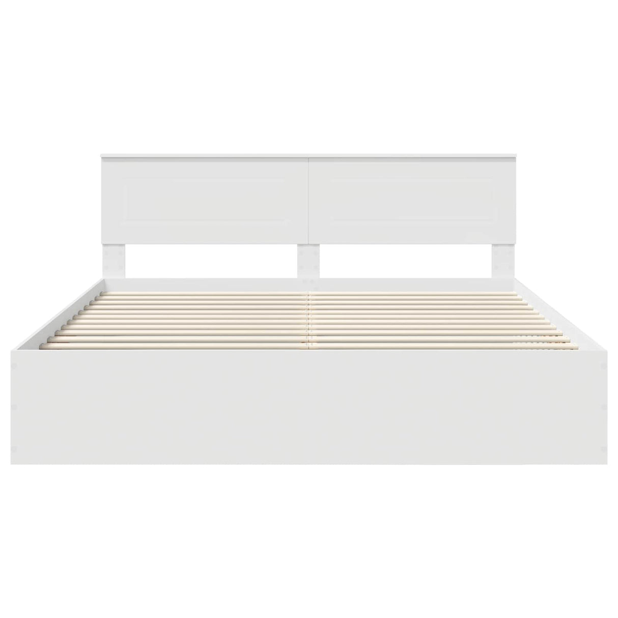 Bed Frame with Headboard White 180 x 200 cm Engineered Wood