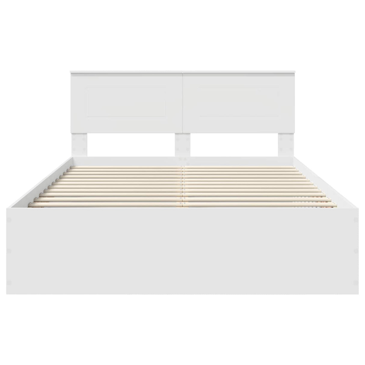 Bed Frame with Headboard White 150 x 200 cm Engineered Wood