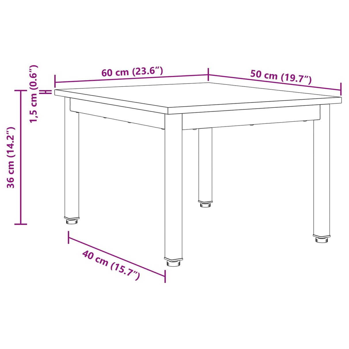 Coffee Table Black Oak 60 x 50 x 36 cm Engineered Wood
