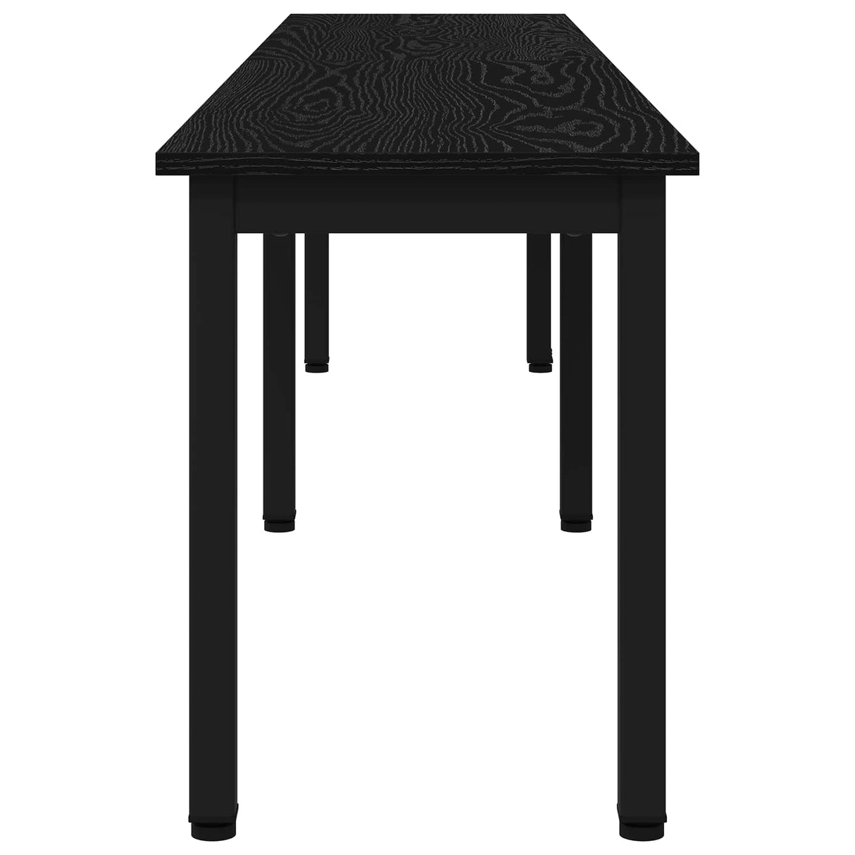 Bench Black Oak 200 x 35 x 45 cm Engineered Wood