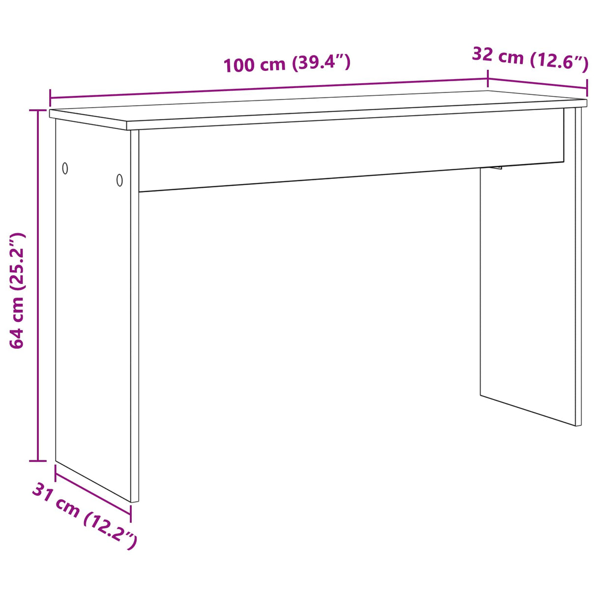 Keyboard Stand Black Oak 100 x 32 x 64 cm Engineered Wood