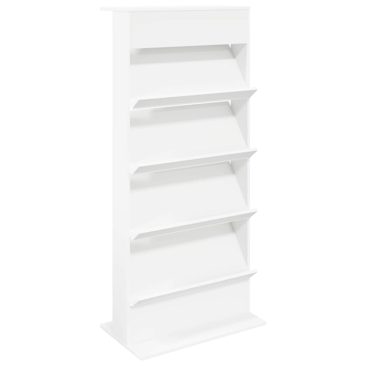 Magazine Rack White 70 x 41 x 156 cm Engineered Wood
