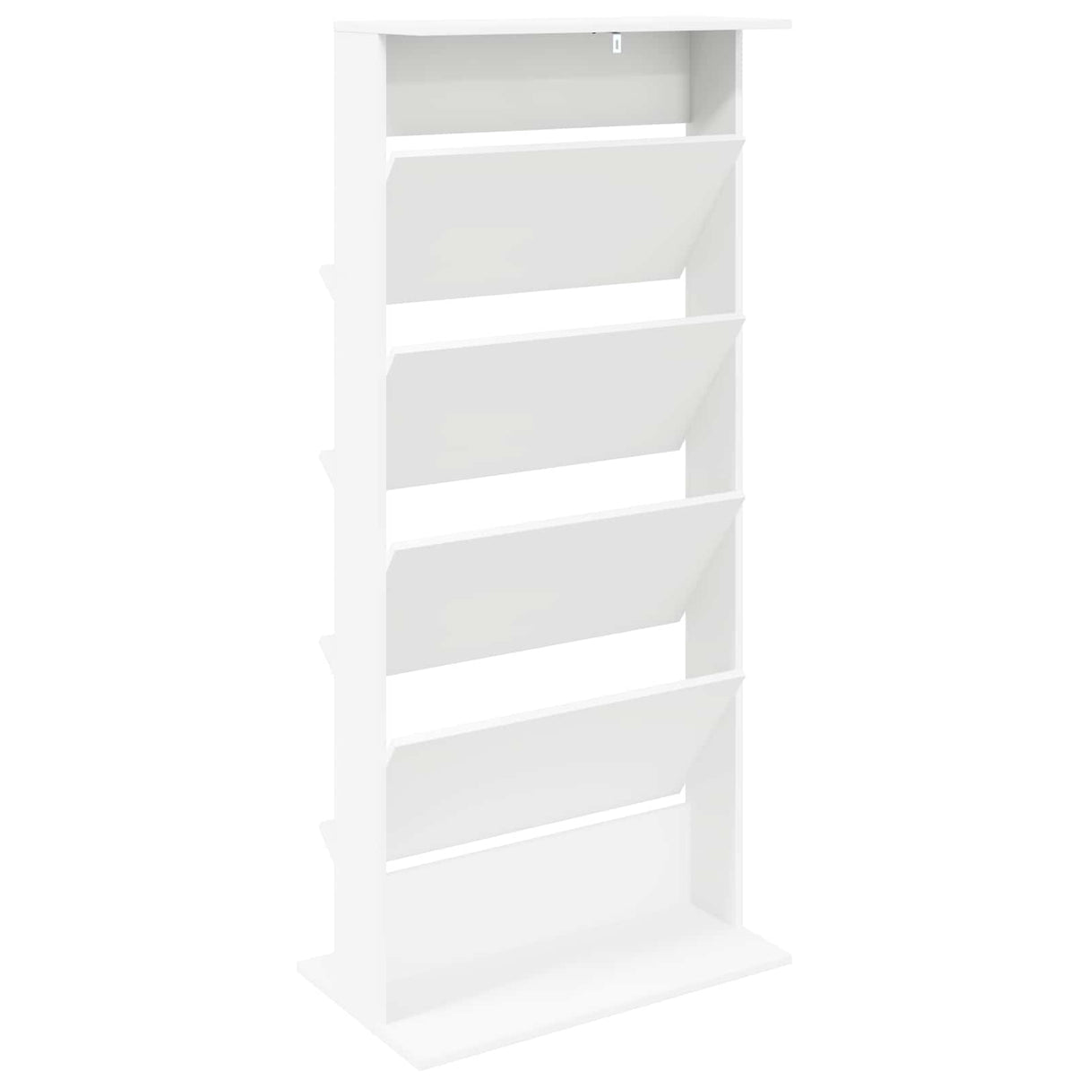 Magazine Rack White 70 x 41 x 156 cm Engineered Wood