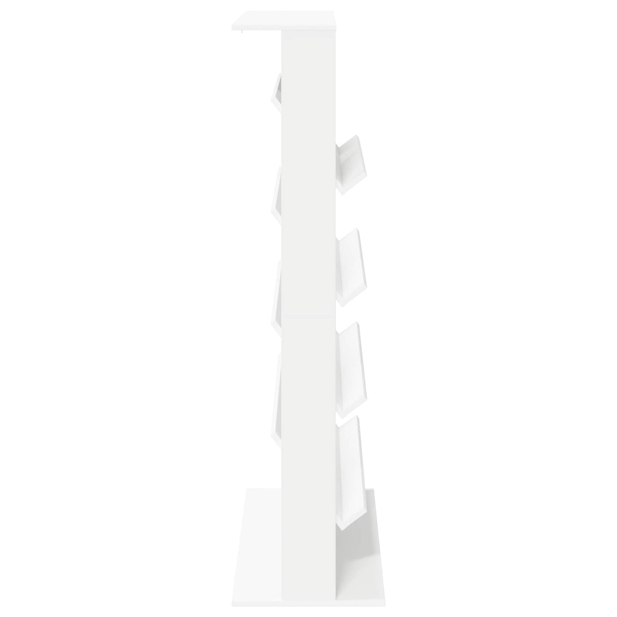 Magazine Rack White 70 x 41 x 156 cm Engineered Wood