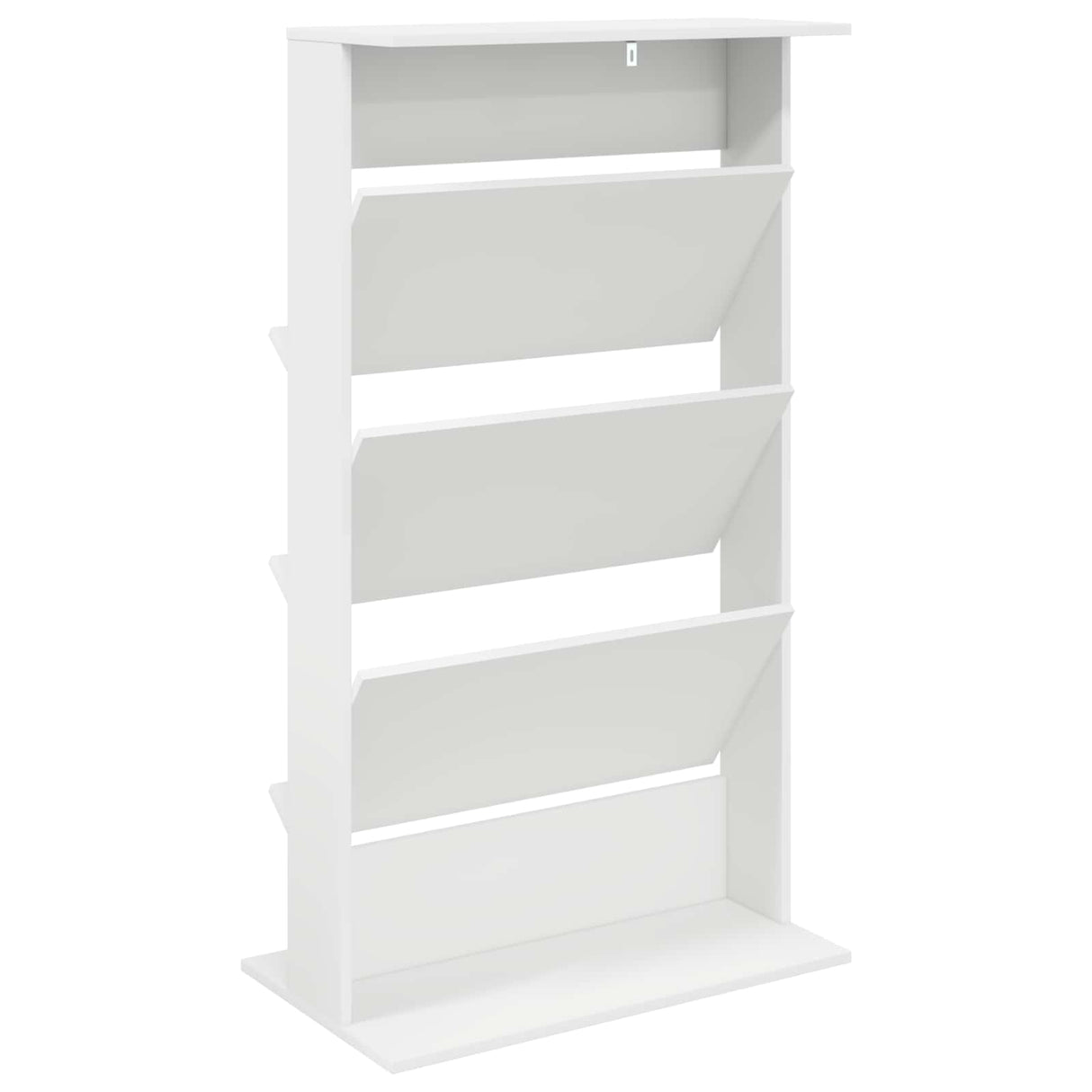 Magazine Rack White 70 x 41 x 126 cm Engineered Wood