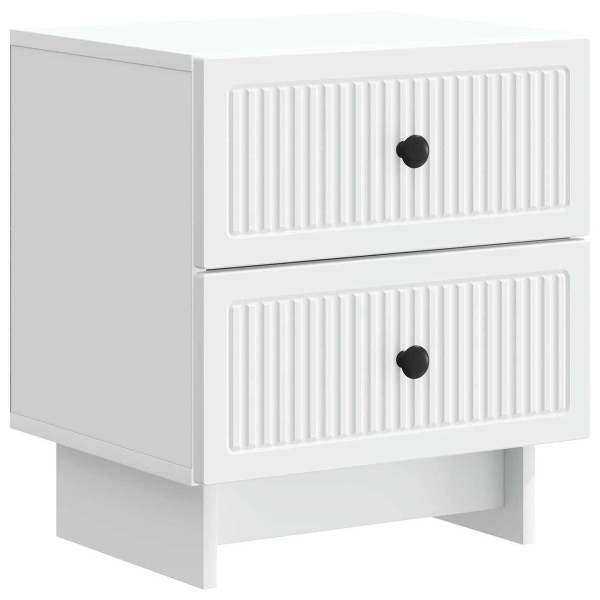 Bedside Cabinet White 43 x 34.5 x 47.5 cm Engineered Wood