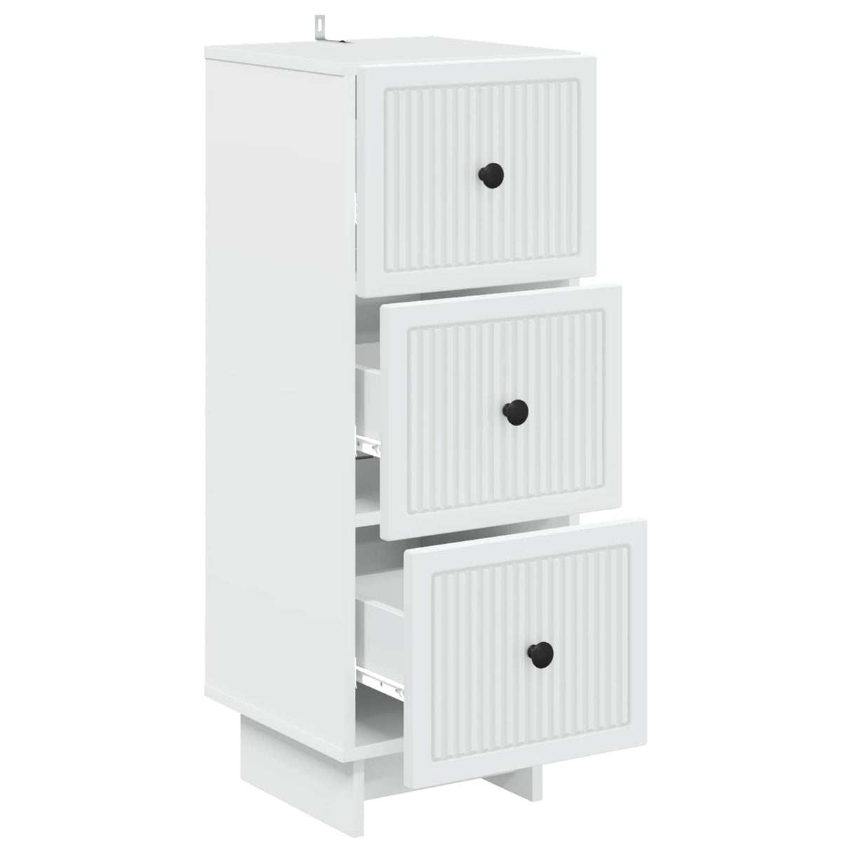 Drawer Cabinet White 33 x 34.5 x 90 cm Engineered Wood