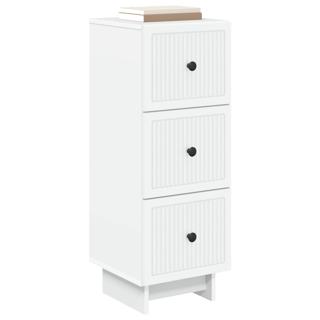 Drawer Cabinet White 33 x 34.5 x 90 cm Engineered Wood