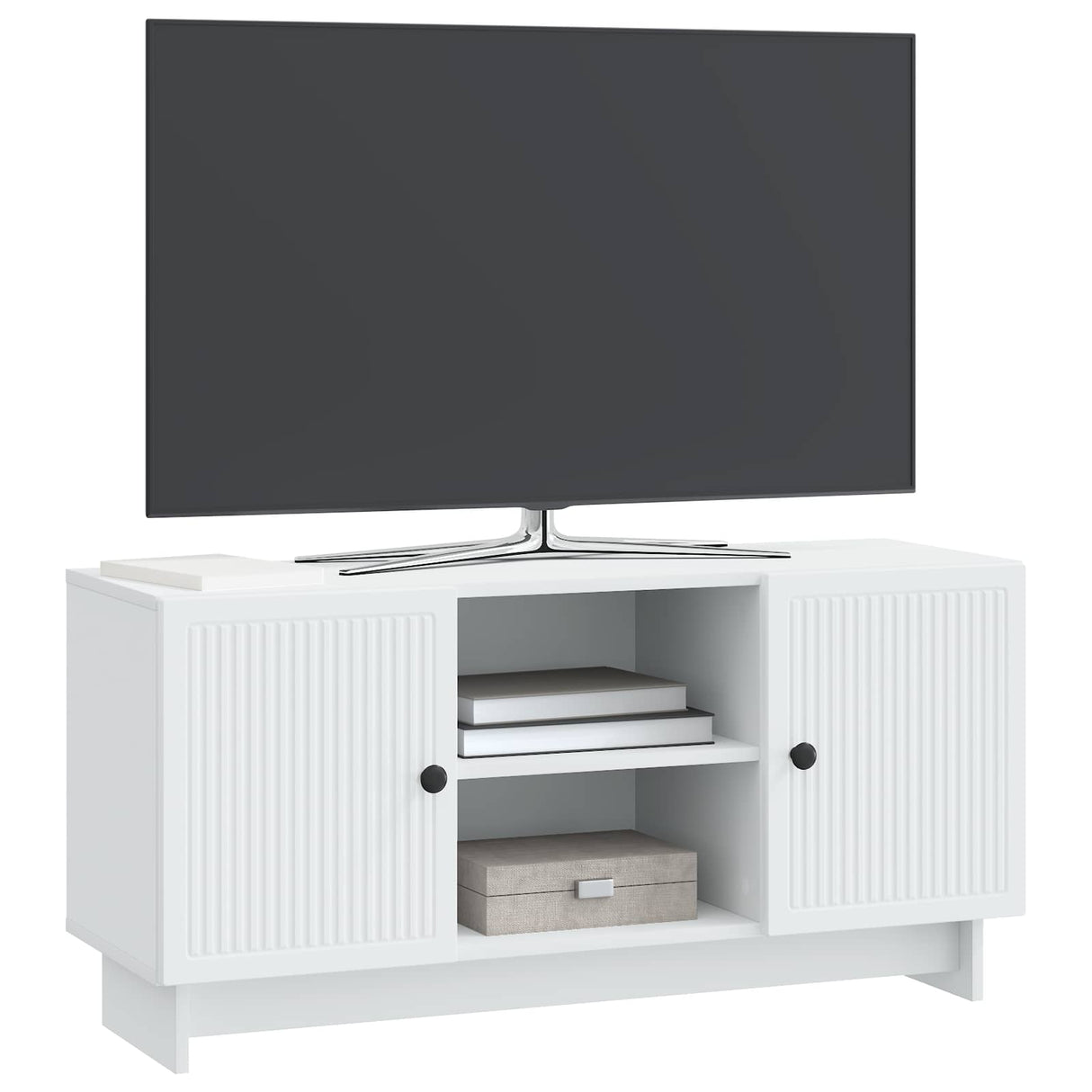 TV Cabinet 102 x 34.5 x 50 cm White Engineered Wood