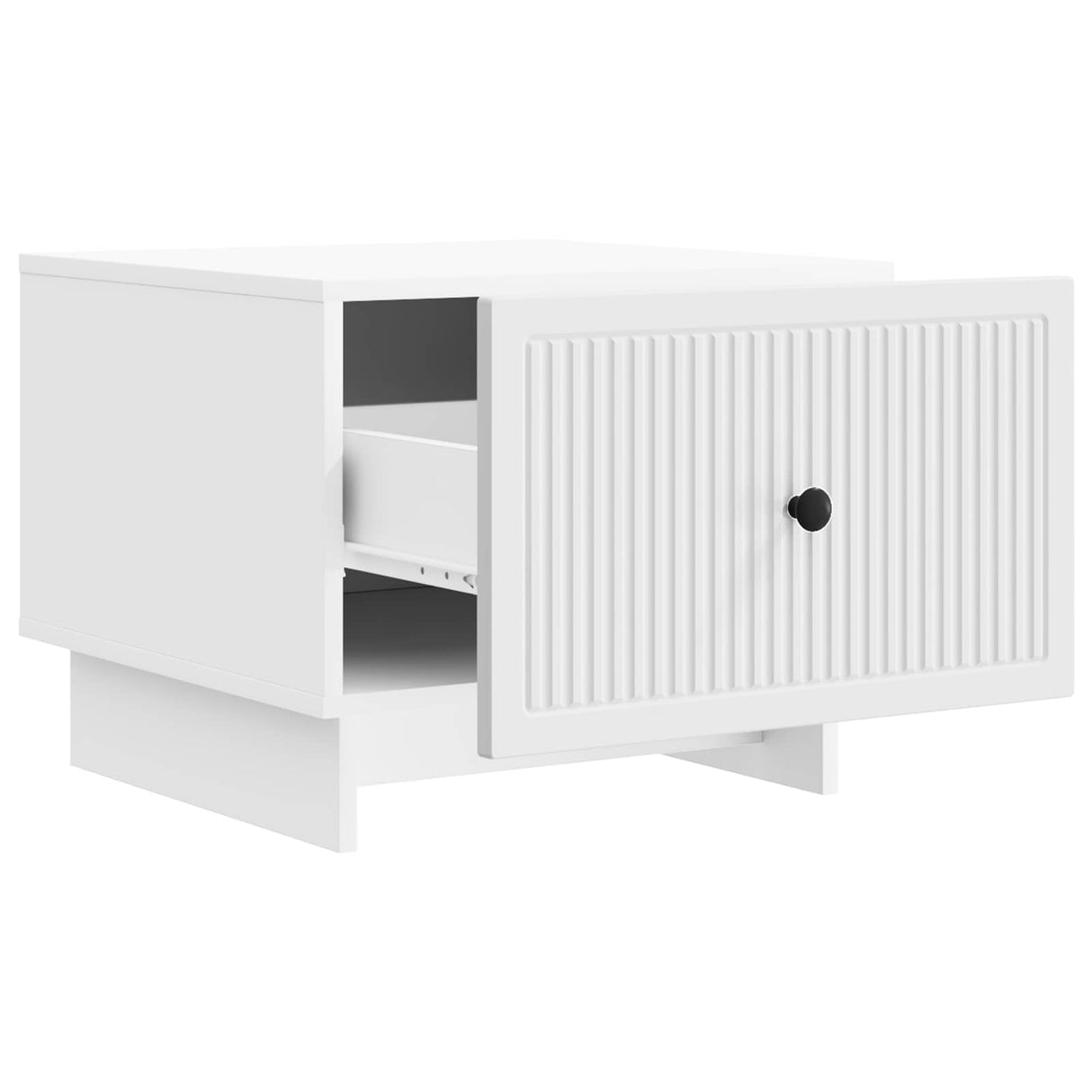Coffee Table with Drawer White 49 x 50 x 40 cm Engineered Wood