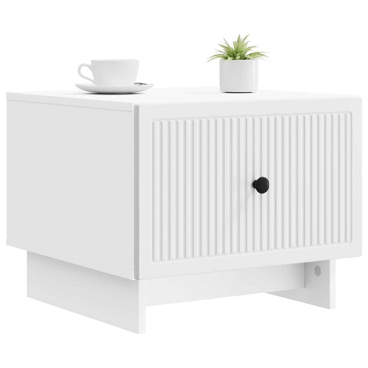 Coffee Table with Drawer White 49 x 50 x 40 cm Engineered Wood