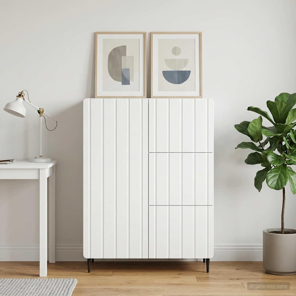 Sideboard with Drawer White 66 x 34.5 x 91.5 cm Engineered Wood