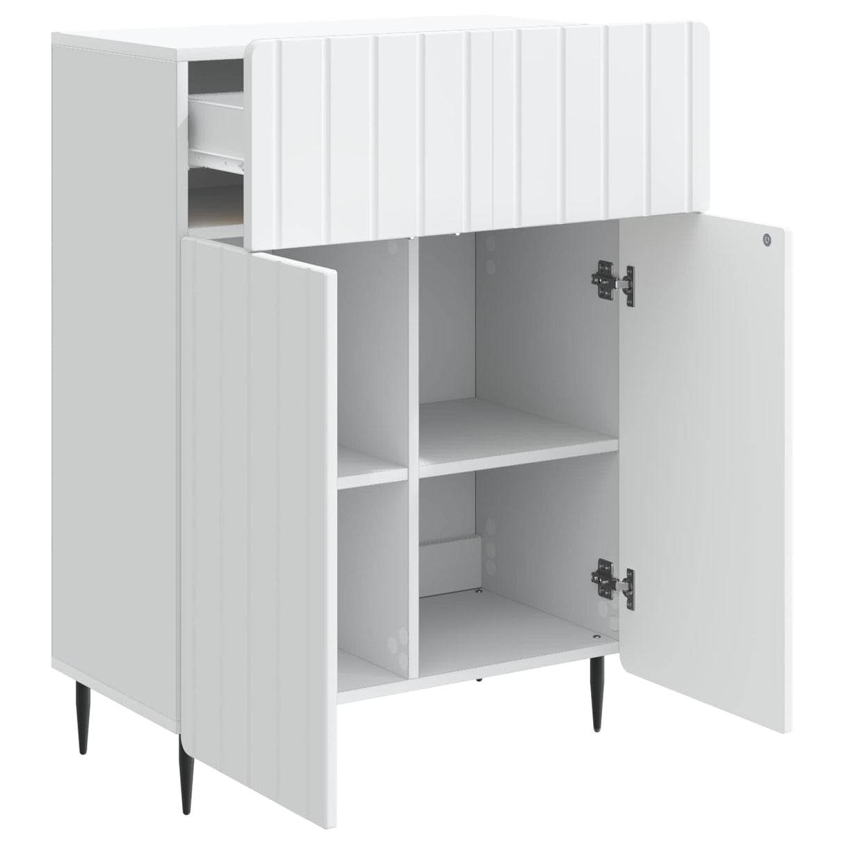 Sideboard with Drawer White 66 x 34.5 x 92 cm Engineered Wood