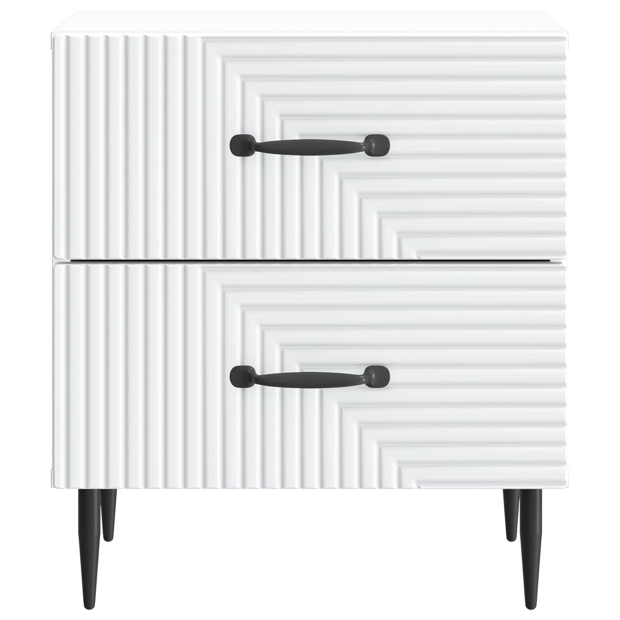 Bedside Cabinet White 43 x 34.5 x 47.5 cm Engineered Wood