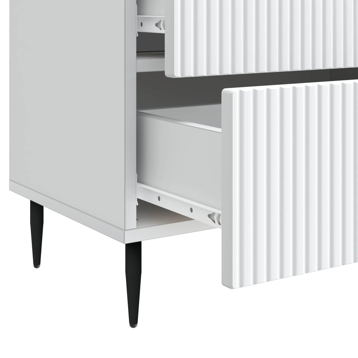 Bedside Cabinet White 62 x 34.5 x 47.5 cm Engineered Wood