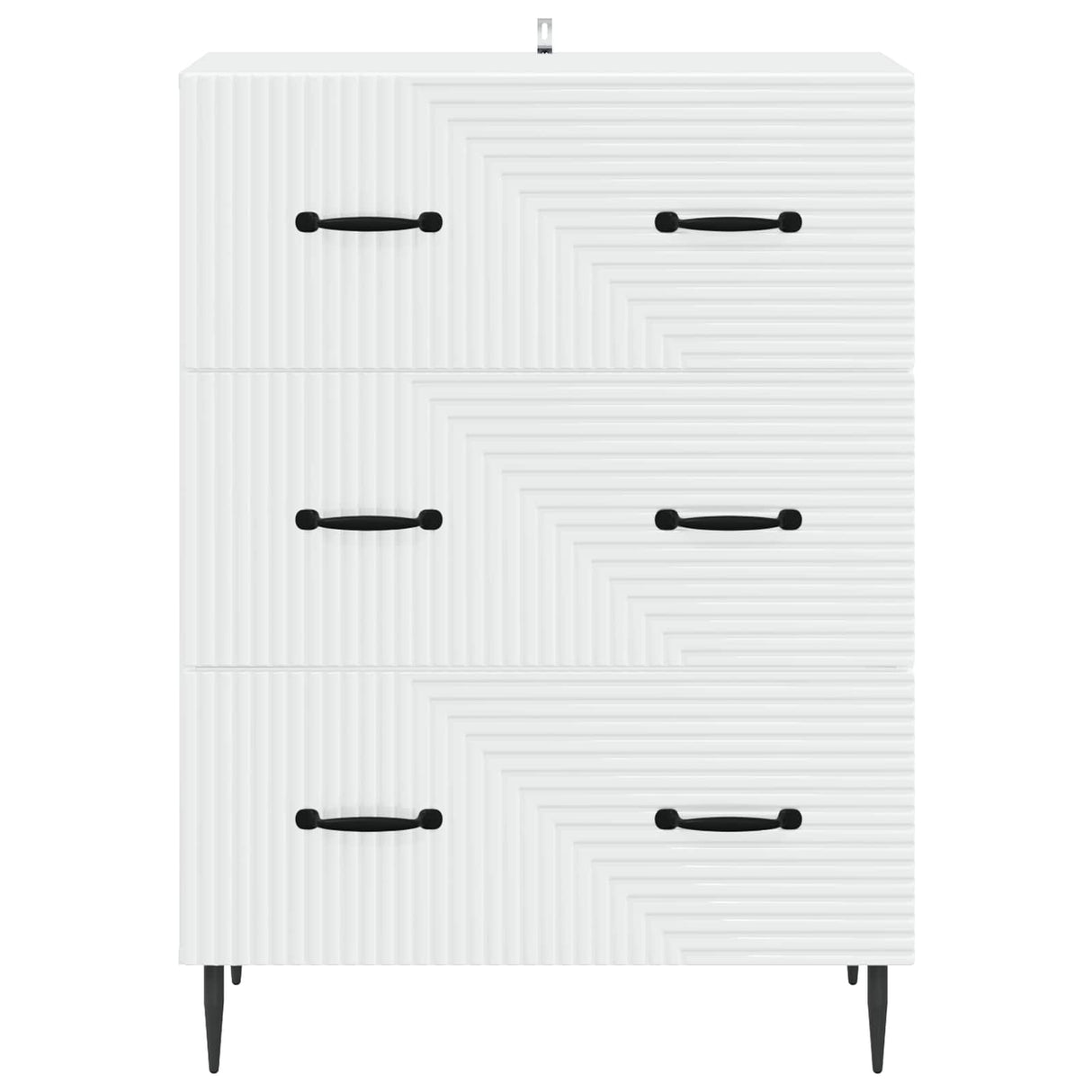 Drawer Cabinet White 66 x 34.5 x 89.5 cm Engineered Wood