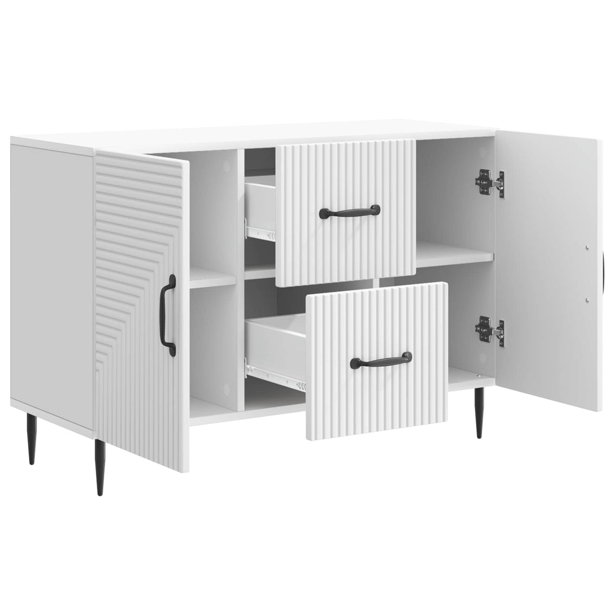 Sideboard with Drawer White 89 x 34.5 x 60 cm Engineered Wood