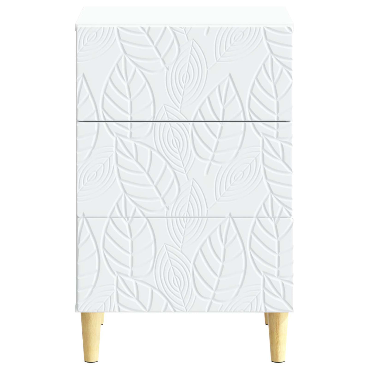 Bedside Table White 43 x 39.5 x 66.5 cm Engineered Wood
