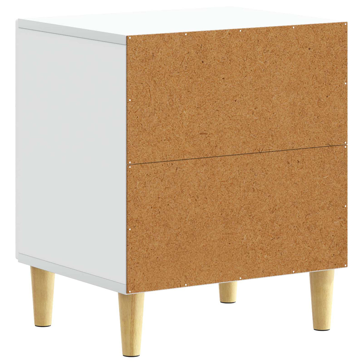 Bedside Table White 43 x 34.5 x 50 cm Engineered Wood