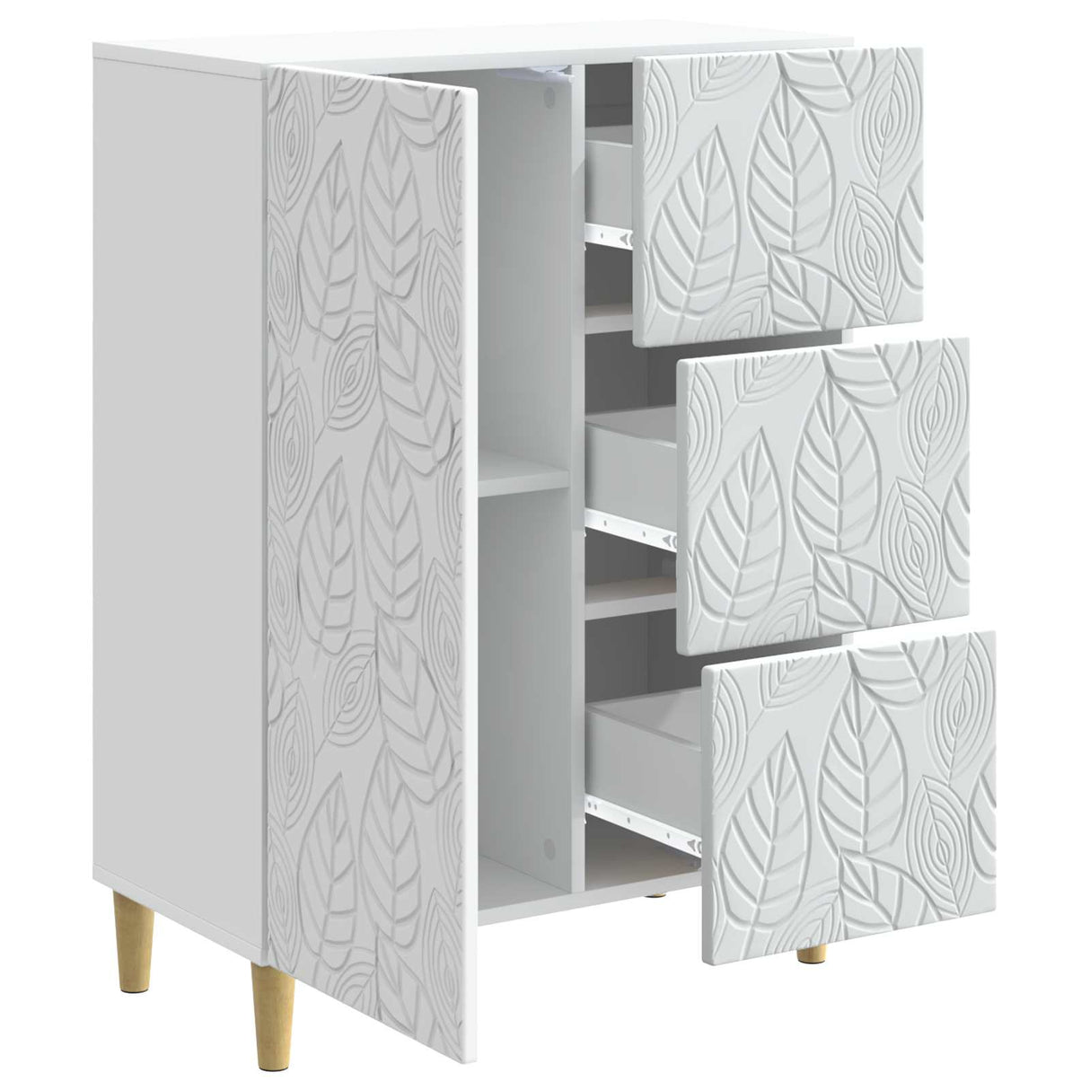 Sideboard White 66 x 34.5 x 90 cm Engineered Wood