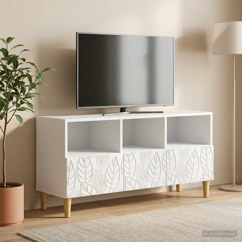 TV Cabinet 102 x 34.5 x 50 cm White Engineered Wood