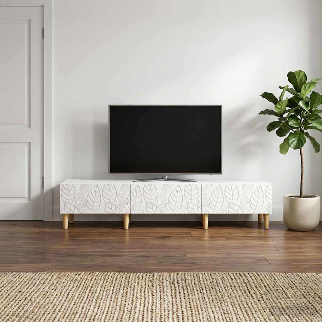 TV Cabinet 147 x 34.5 x 30 cm White Engineered Wood