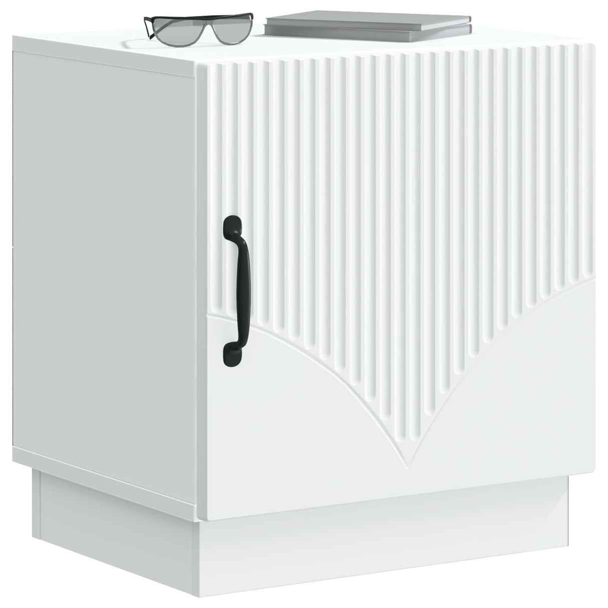 Bedside Table White 43 x 34.5 x 47 cm Engineered Wood