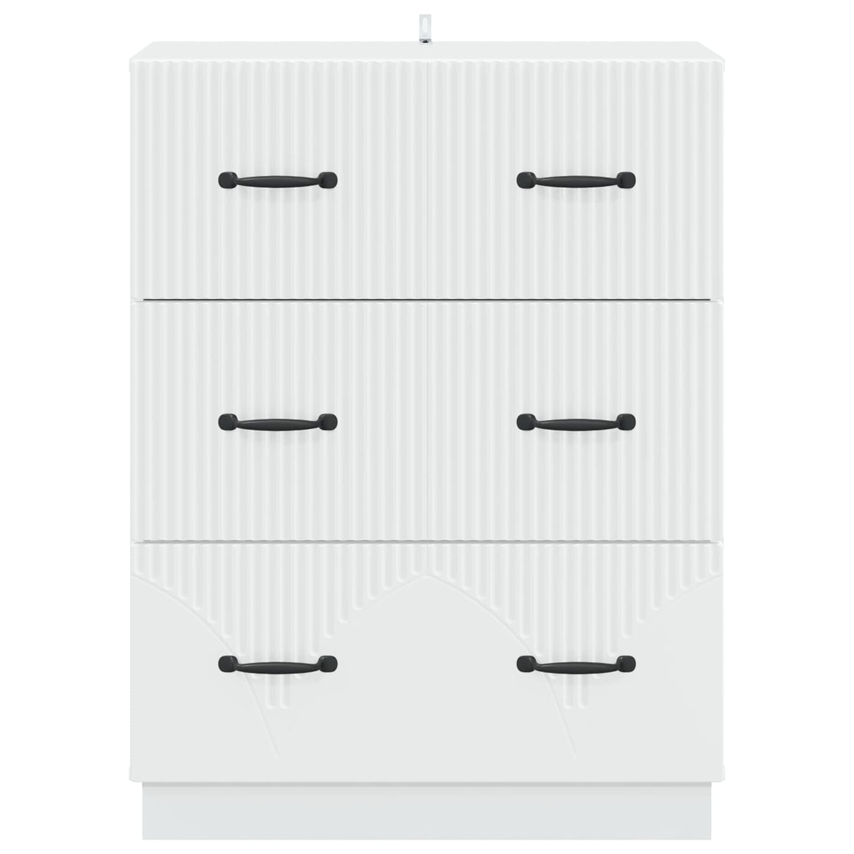 Drawer Cabinet White 66 x 34.5 x 87 cm Engineered Wood