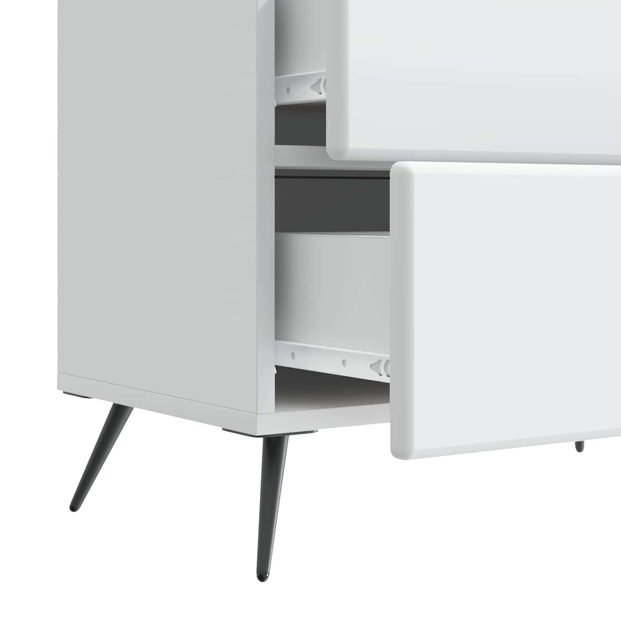 Bedside Cabinet White 62 x 34.5 x 47.5 cm Engineered Wood