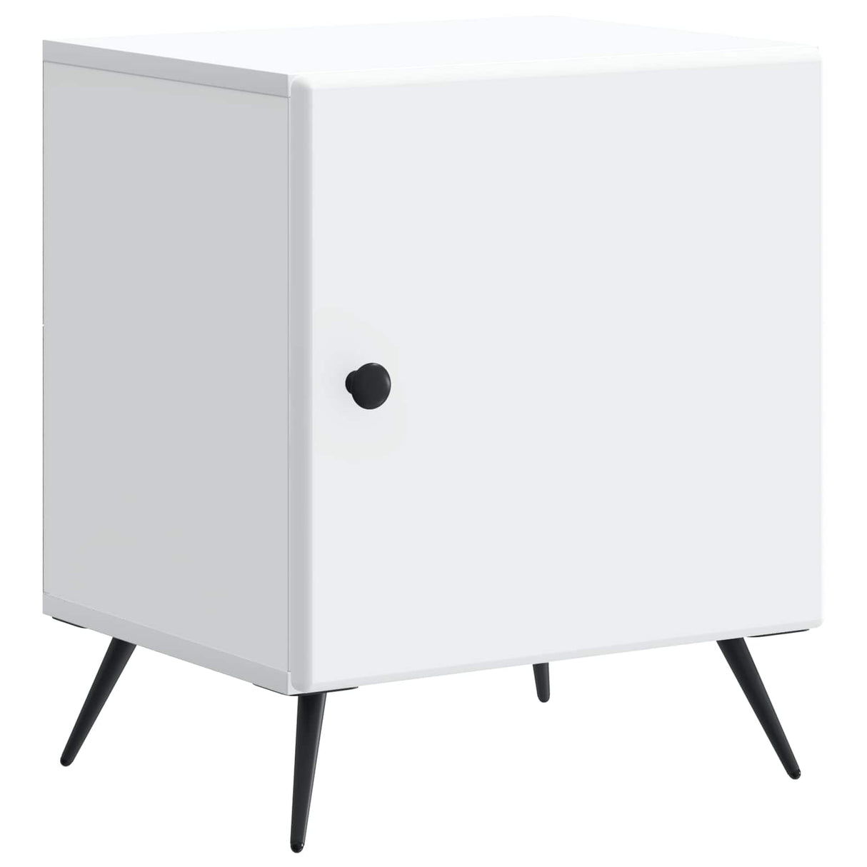 Bedside Cabinet White 43 x 34.5 x 50 cm Engineered Wood