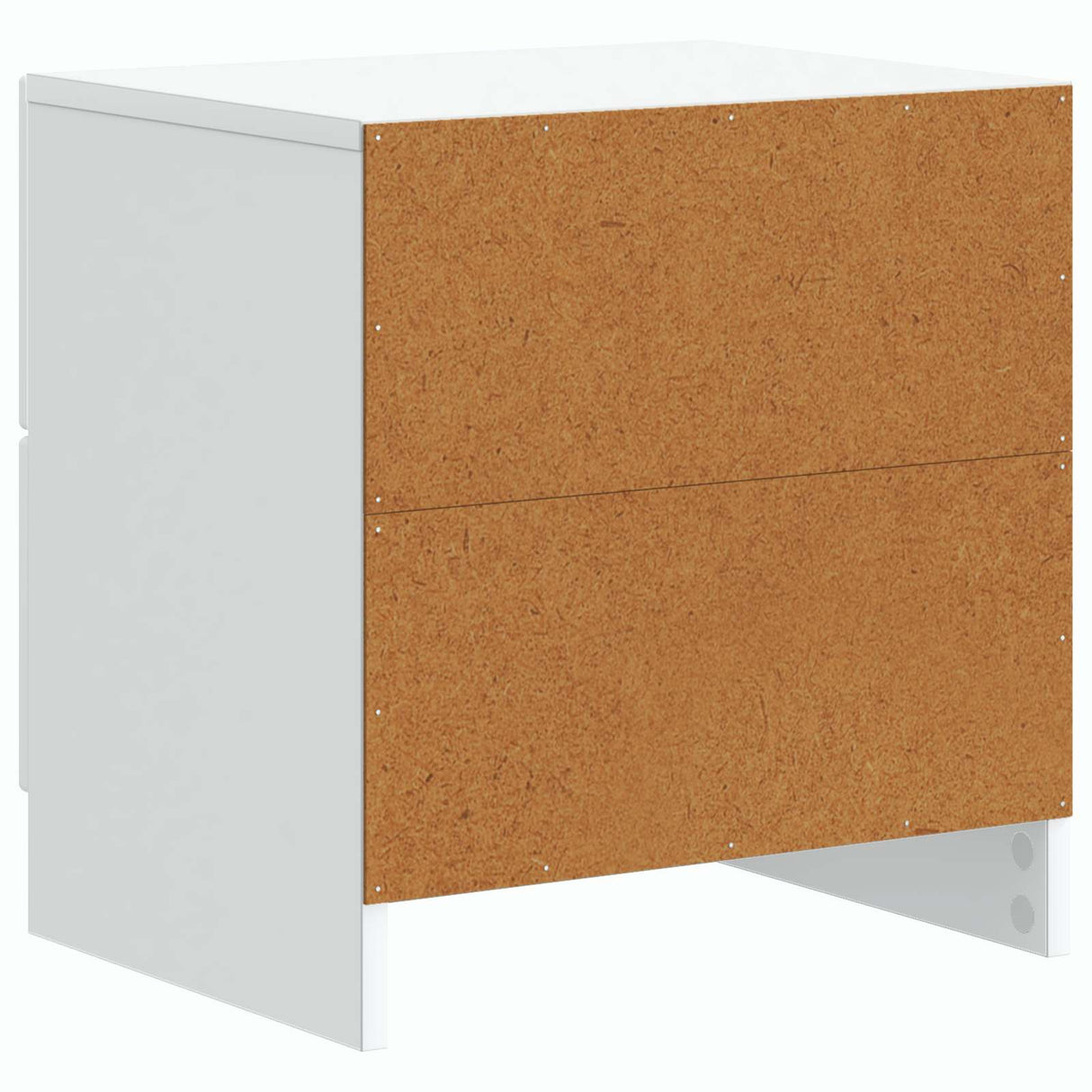 Bedside Cabinet White 43 x 34.5 x 44.5 cm Engineered Wood