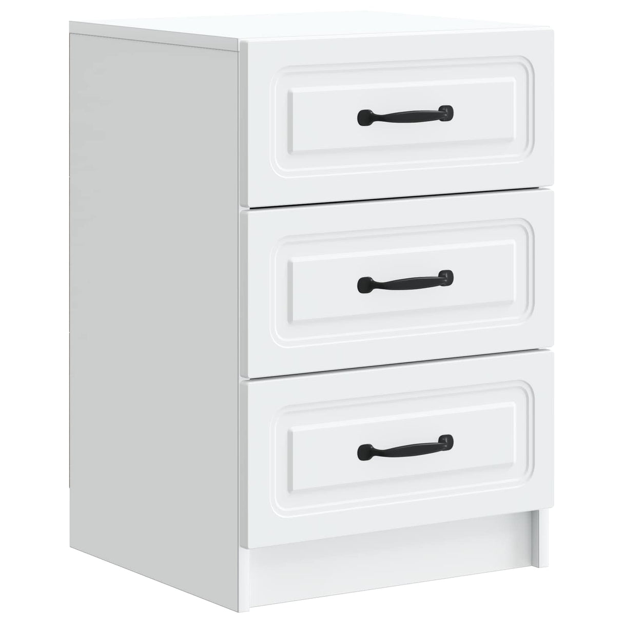 Bedside Cabinet White 43 x 41 x 63.5 cm Engineered Wood
