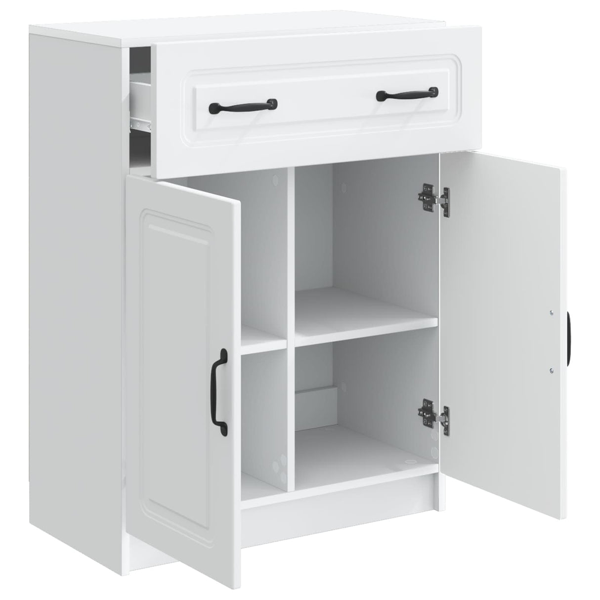 Sideboard with Drawer White 66 x 34.5 x 87 cm Engineered Wood