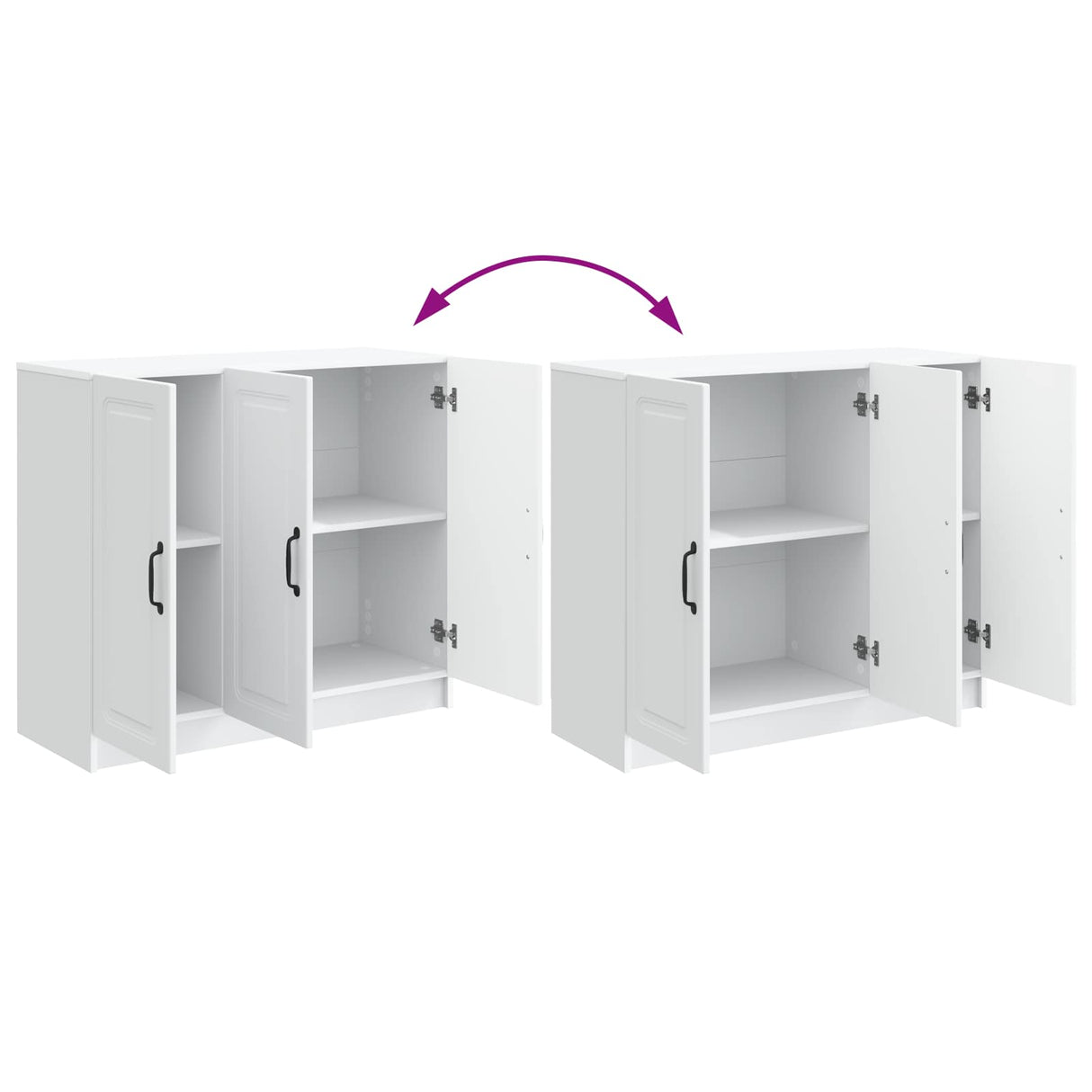Sideboard White 89 x 34.5 x 77 cm Engineered Wood