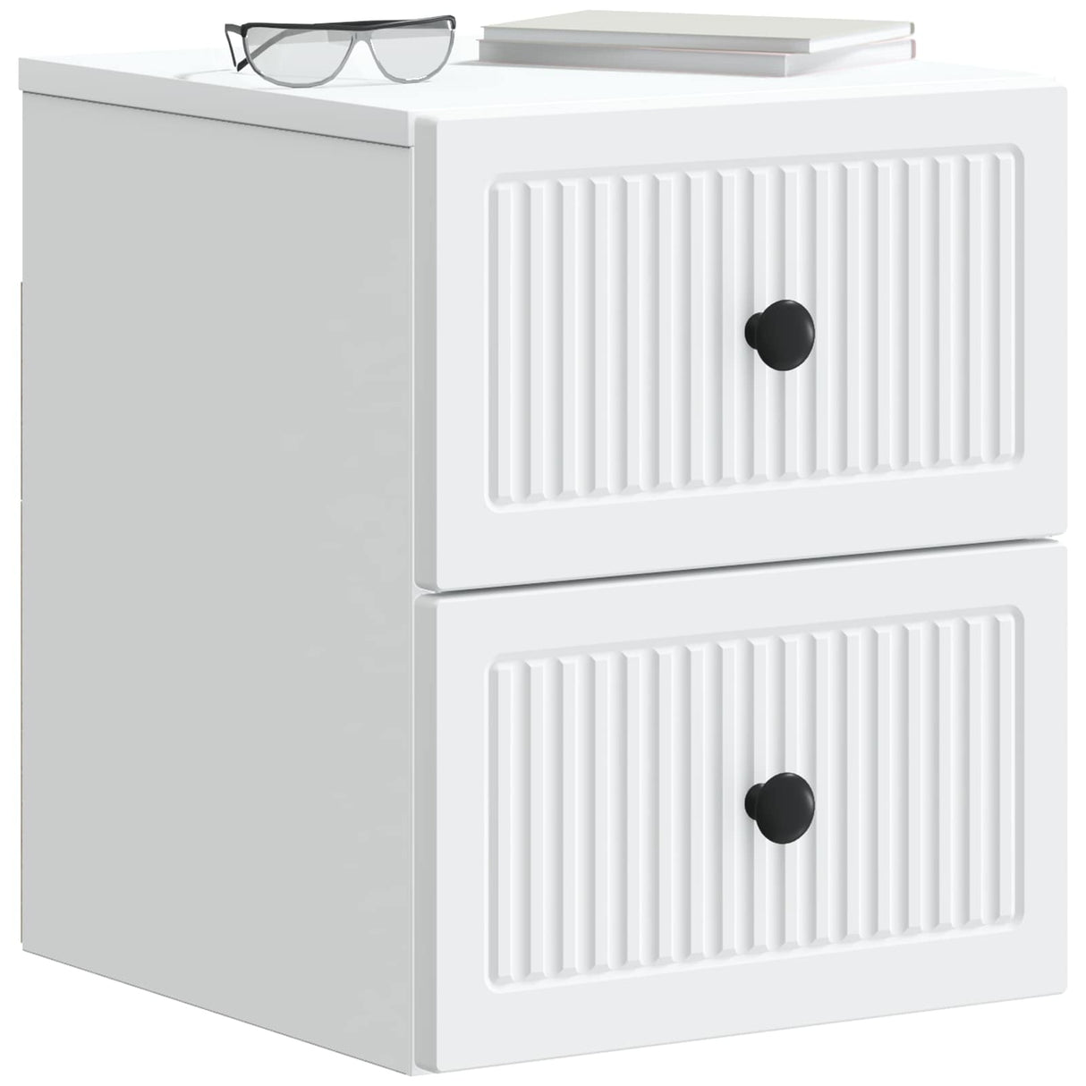 Wall-Mounted Bedside Cabinet White 33 x 34.5 x 40 cm