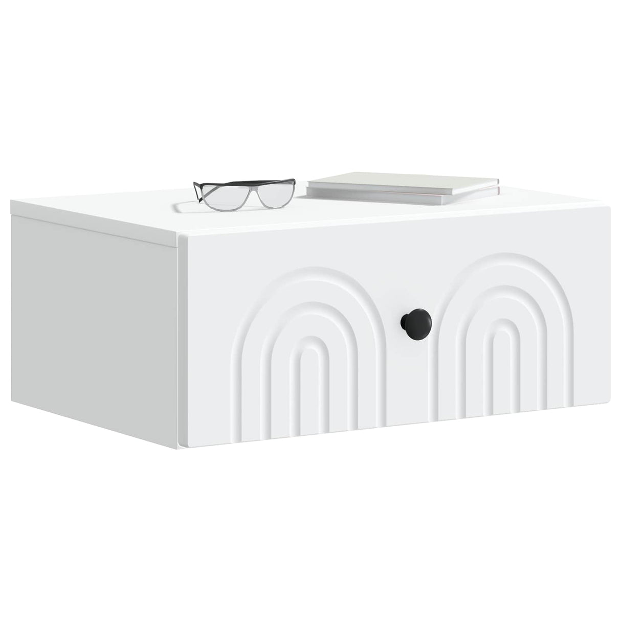 Wall-Mounted Bedside Cabinet White 49 x 34.5 x 20 cm