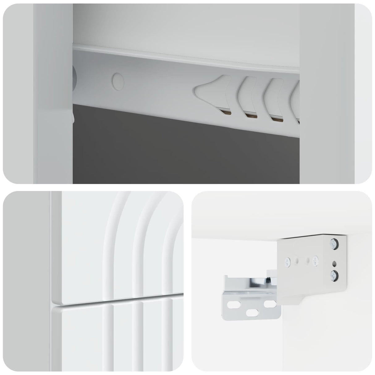 Wall-Mounted Bedside Cabinet White 33 x 34.5 x 40 cm