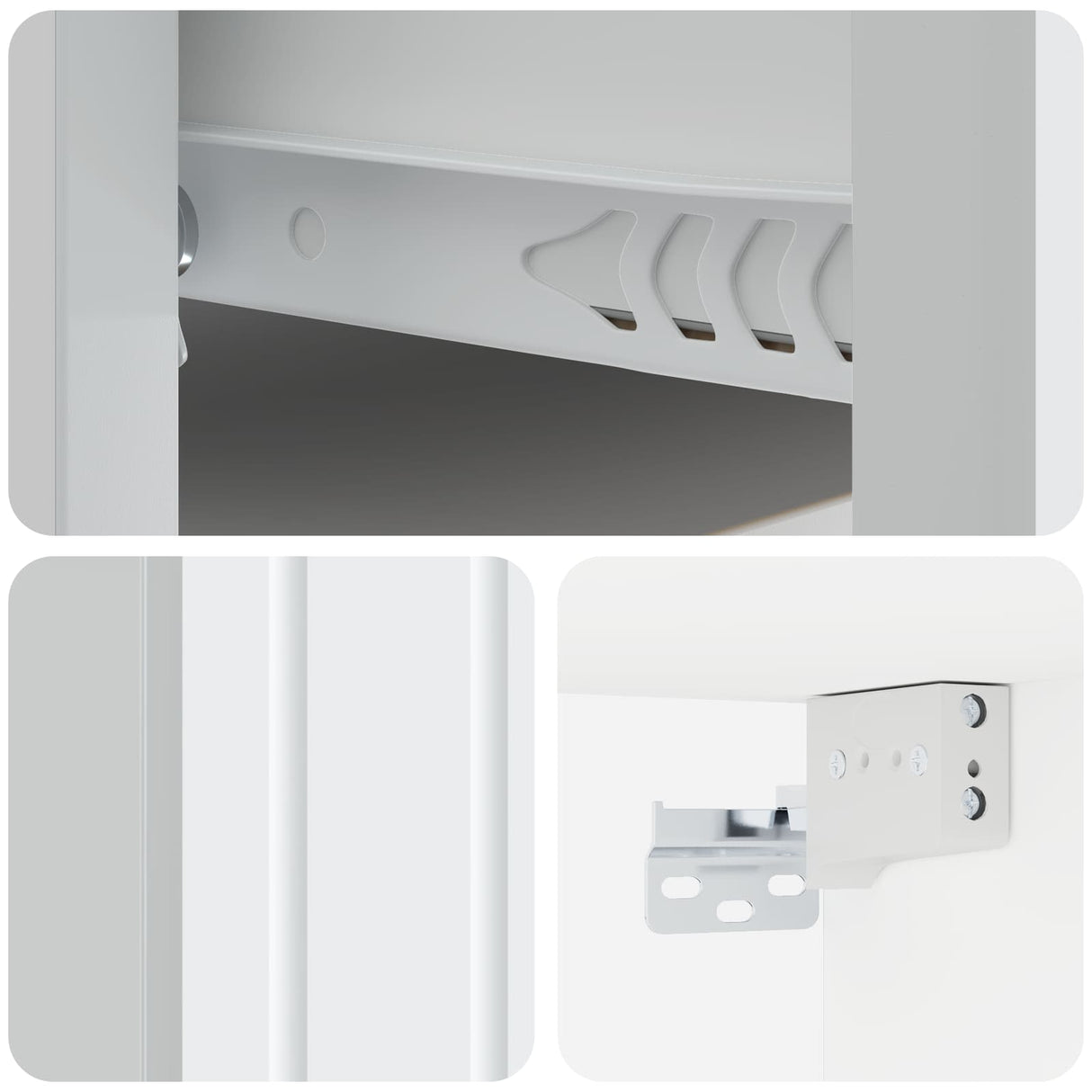Wall-Mounted Bedside Cabinet White 33 x 34.5 x 24 cm